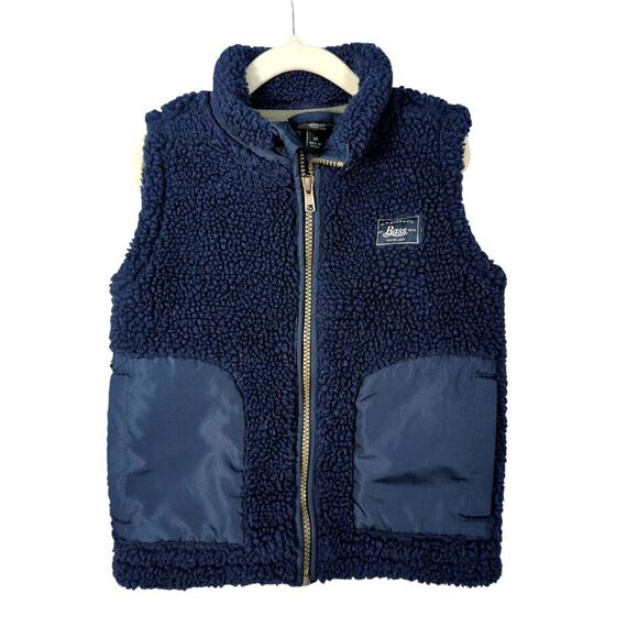 G.H. Bass & Co. Sherpa Fleece Vest in Navy Blue | Size 3T - Picture 1 of 8